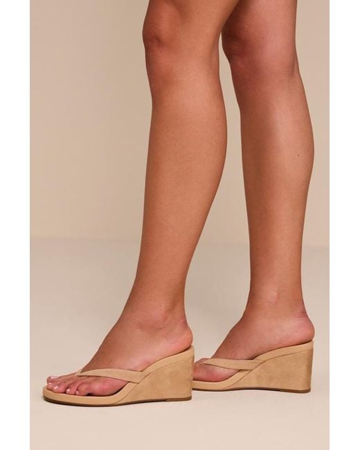Steve Madden Multicolor Playing Suede Thong Wedge Sandals
