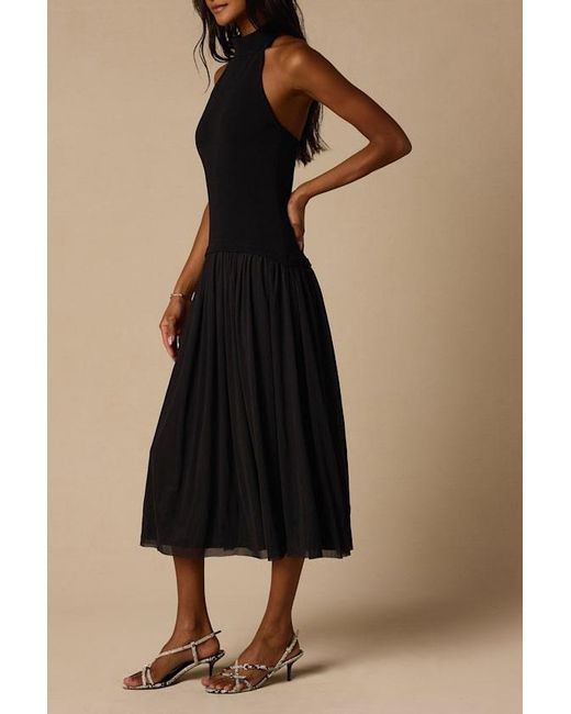 Lulus Natural Drusilla Drop Waist Midi Dress