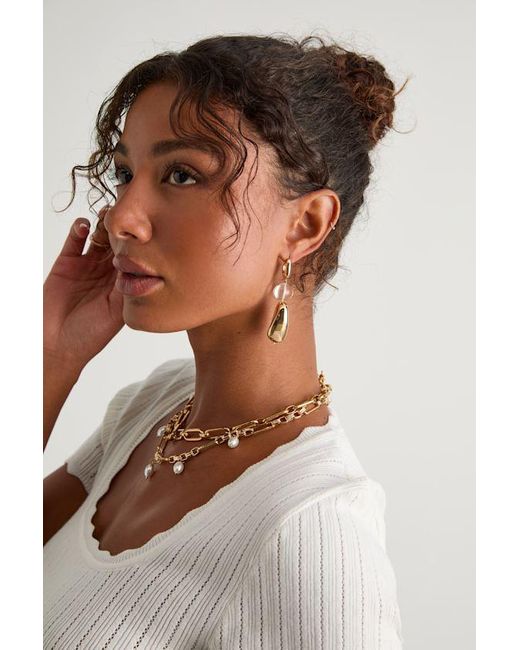 Lulus Natural Kylan Drop Statement Earrings