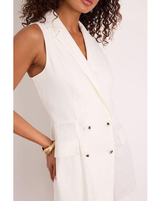 Steve Madden White Paris Tweed Collared Romper
