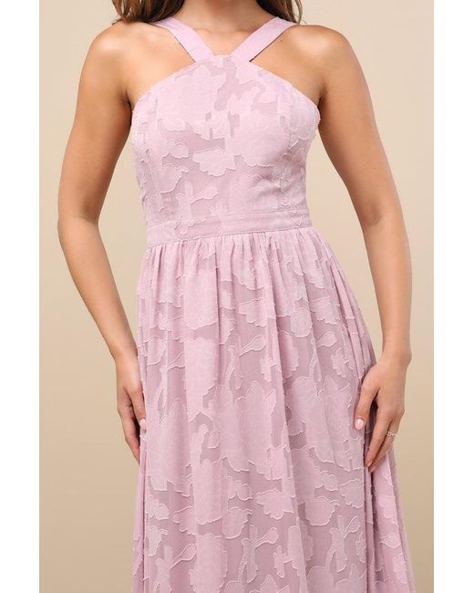 Lulus Pink Love And Beyond Burnout Floral Maxi Dress