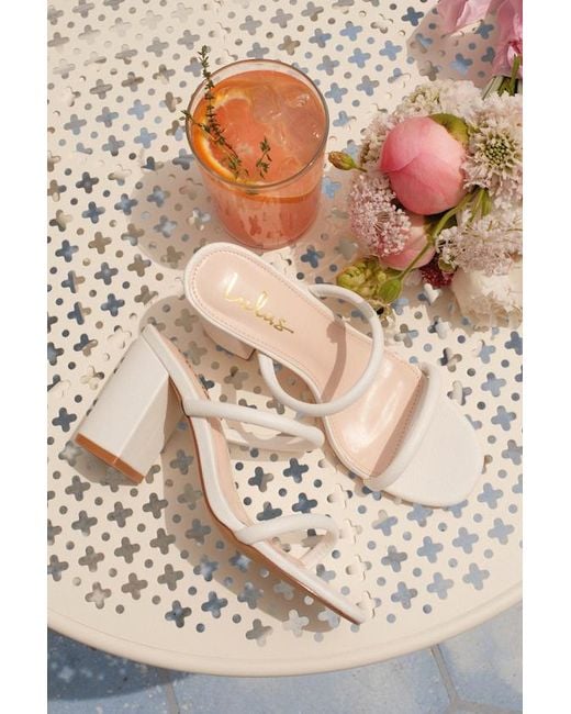 Lulus Natural Addien High Heel Sandals