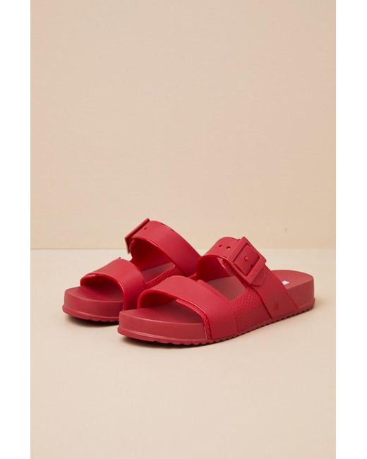 Melissa Red Cozy Connection Jelly Slide Sandals