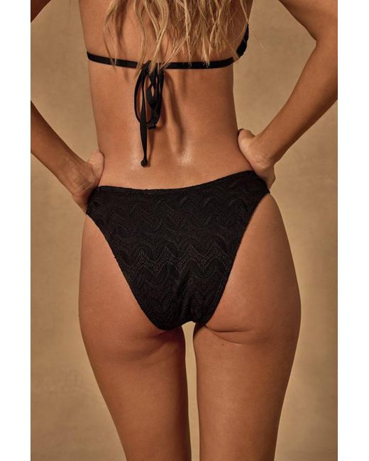 Lulus Brown Bungalow Textured Cheeky Bikini Bottoms