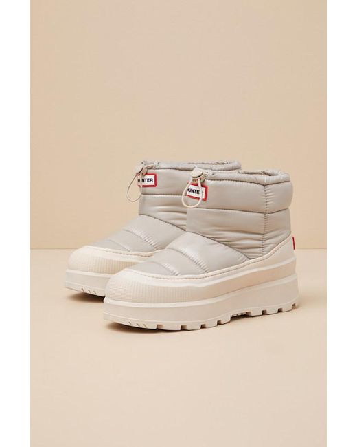 Hunter Amble Light Natural Waterproof Puffer Booties
