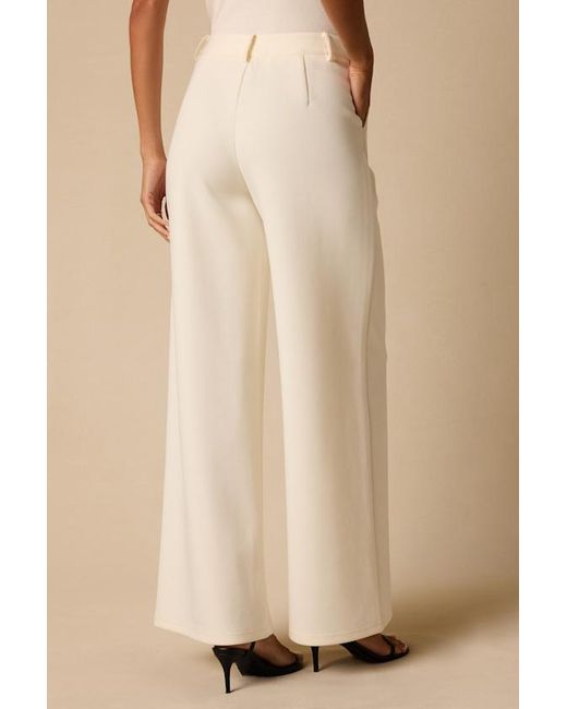 Lulus Natural Greta Cream High-Rise Wide-Leg Trousers