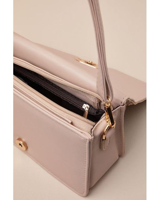 Lulus Natural Fidela Textured Crossbody Bag