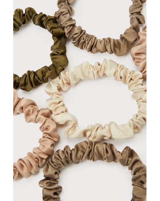 Kitsch Natural Tress Tamer Taupe Multi Petite 6-Piece Satin Scrunchie Set