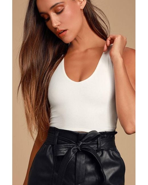 Lulus Basics White Feel Like Dancing Crop Top