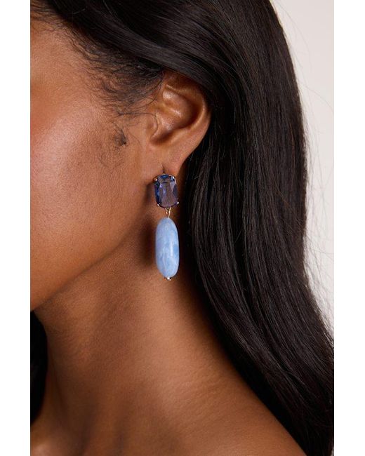 Lulus Black Sirona Stone Drop Earrings