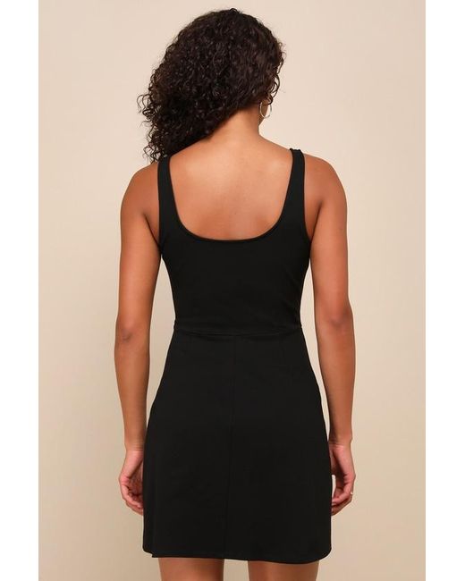 Lulus Black Always Admired Sleeveless Mini Dress