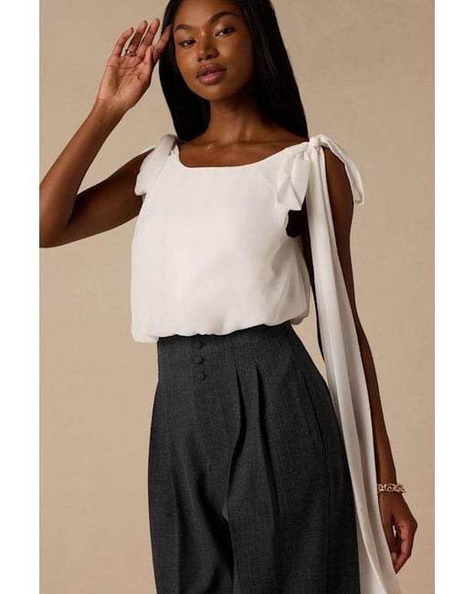 Lulus Natural Leonie Tie-Strap Bodysuit