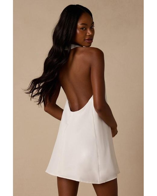 Lulus Natural Perrie Backless Shift Mini Dress