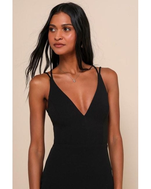 Lulus Blue All This Allure Strappy Backless Mermaid Maxi Dress