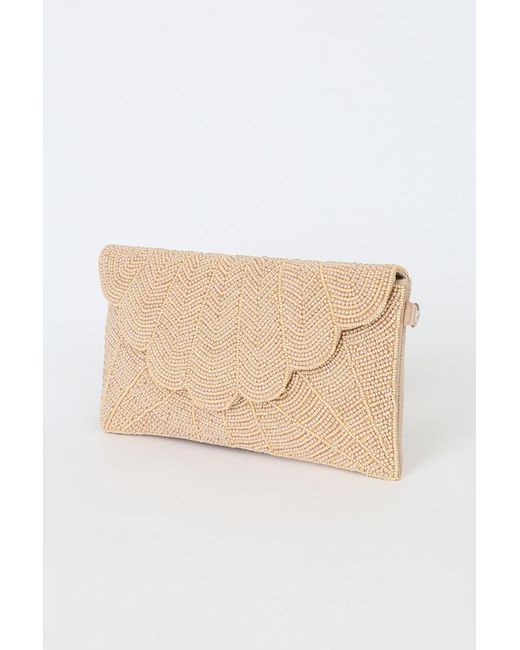 Lulus Natural Junipero Beaded Clutch