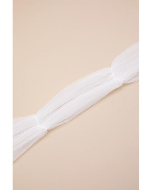 Lulus Natural Cascading Romance Tulle Veil Scarf
