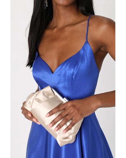 Lulus Natural Something Special Satin Clutch