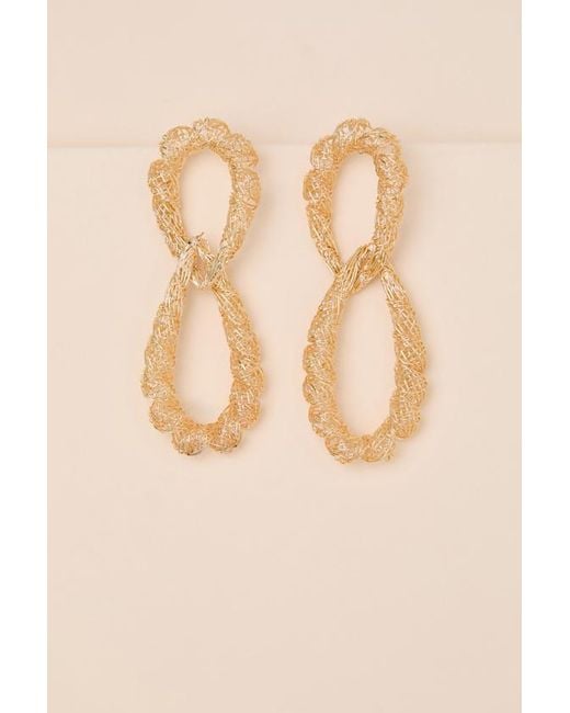 Lulus Natural Ivera Textured Statement Earrings