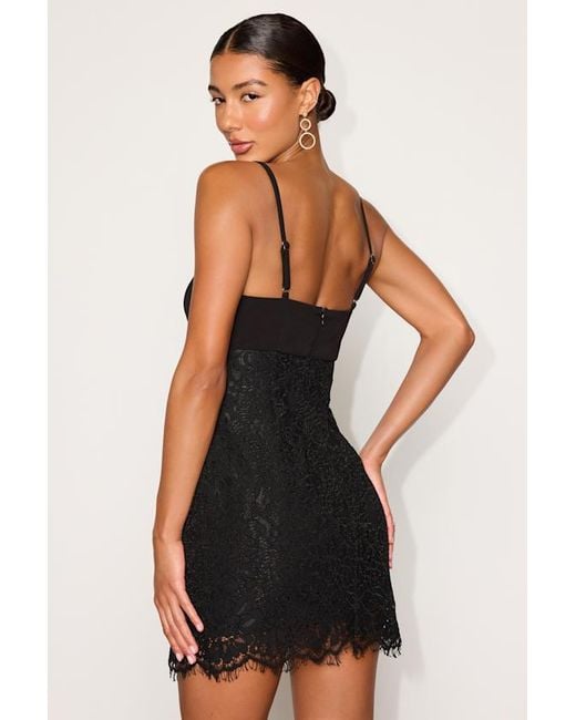 Lulus Black Joey Lace Sleeveless Mini Dress