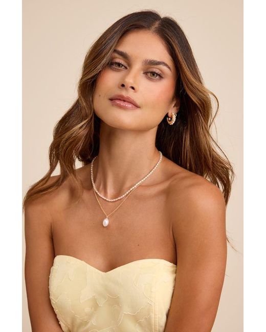 Ettika Brown Pacific Pearl 14Kt Layered Necklace