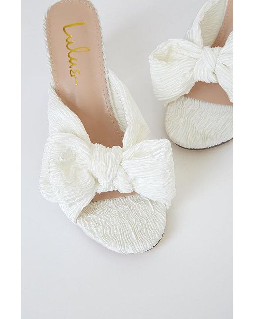 Lulus Gray Dorothea Knotted High Heel Sandals