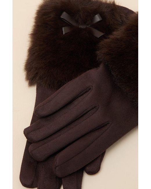 Lulus Black Jancy Faux Fur Gloves