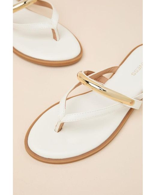 Lulus Natural Talani Flat Thong Sandals