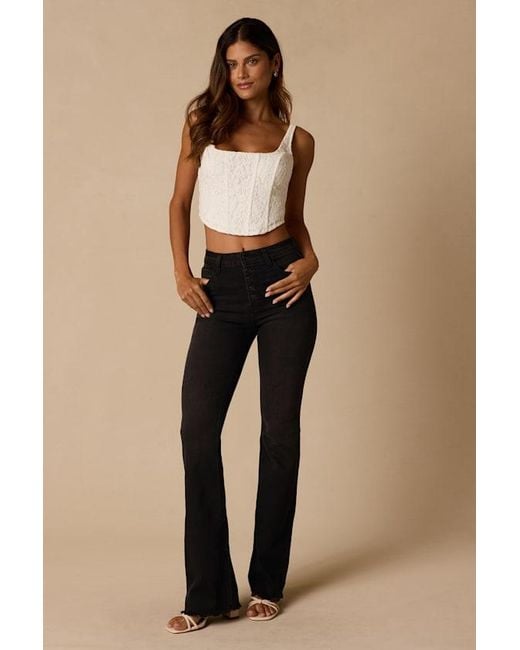 Lulus White Reya Lace Cropped Corset Top