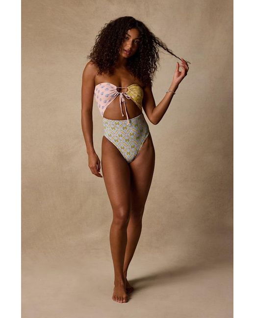Billabong Brown Soul Stoke Andrew Multi Print One-Piece Swimsuit