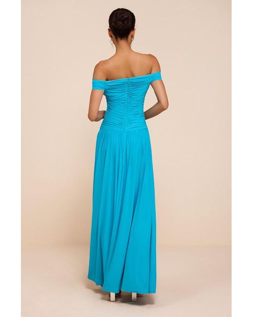 Lulus Blue Aniya Jersey Knit Drop Maxi Dress