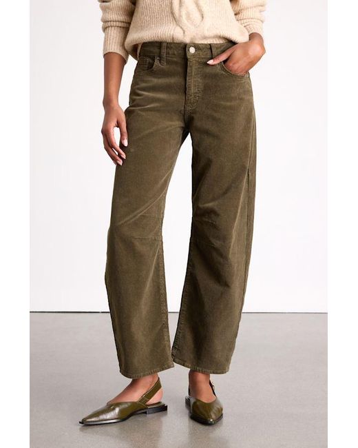 Jbd. Natural Darian Dark Corduroy Low-Rise Barrel Pants