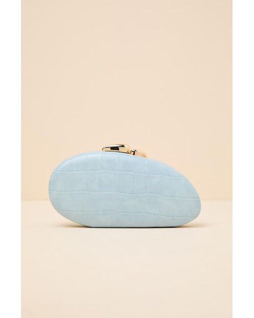 Lulus Blue Dario Asymmetrical Crossbody Clutch