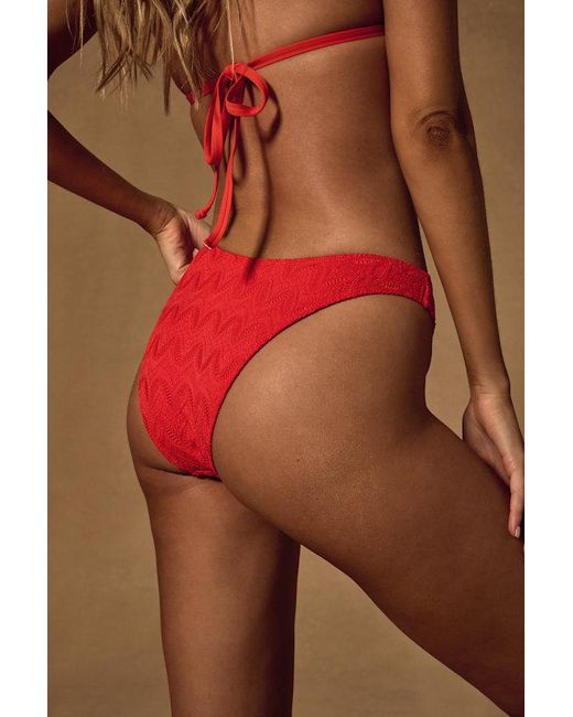 Lulus Bungalow Bright Textured Cheeky Bikini Bottoms