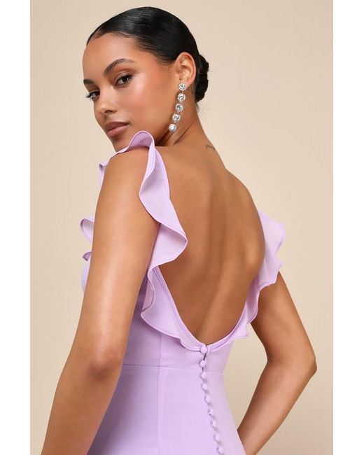 Lulus Purple Dreamy Admiration Ruffled Maxi Dress