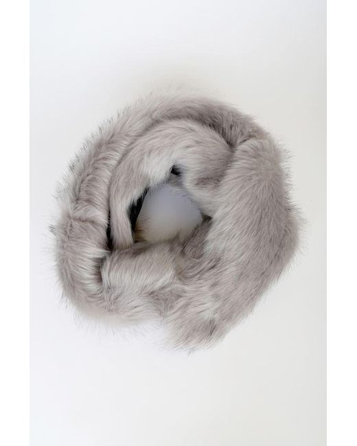 Lulus Gray Never-Ending Elegance Faux Fur Stole