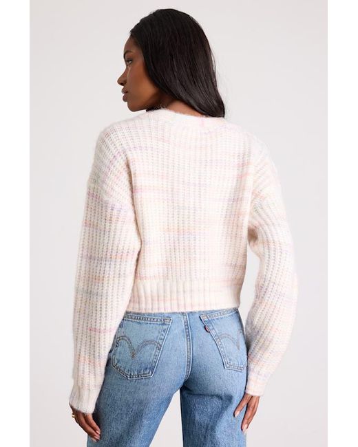 Lulus White Amberlynn Space Dye Cropped Cardigan