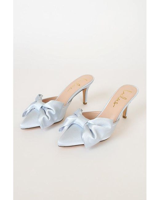 Lulus Brown Lyle Satin Pointed-Toe Mules