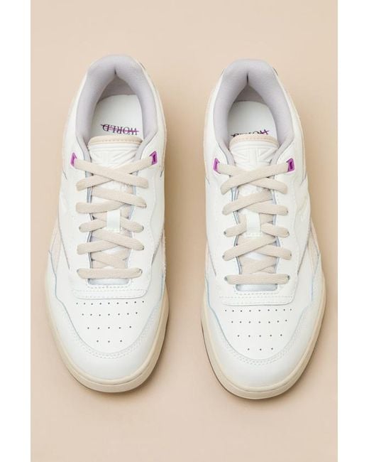 Reebok Natural Bb 4000 Ii Chalk And Leather Sneakers