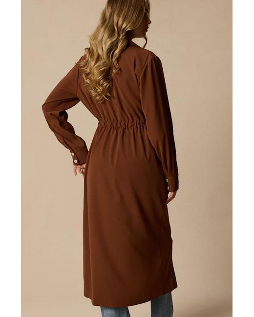 Lulus Brown Breanna Trench Coat