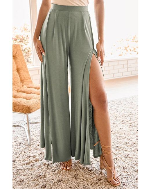 Lulus Natural Knockout Wide-Leg Pants