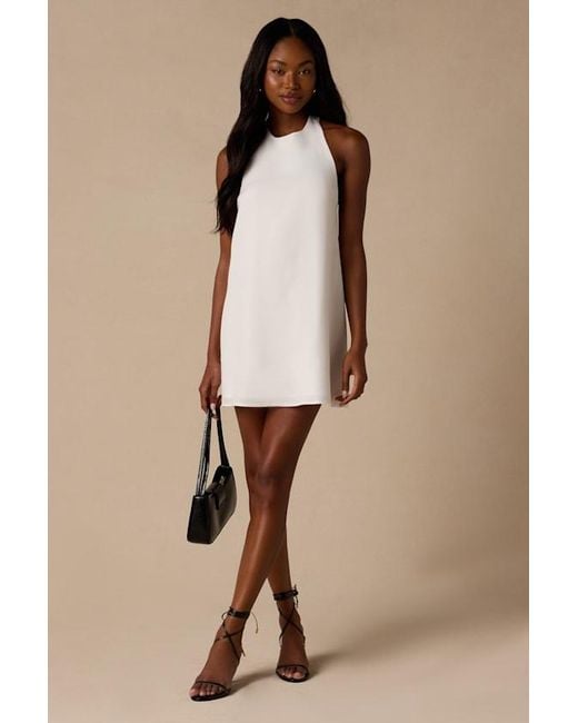 Lulus Natural Perrie Backless Shift Mini Dress