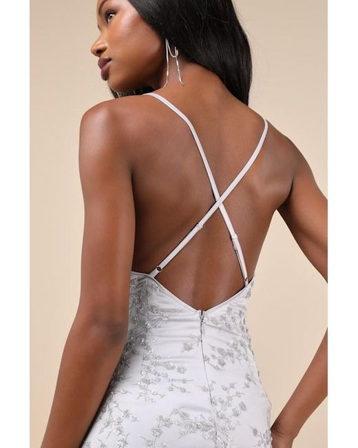 Lulus Blissful Blossoms Sequin Backless Mini Dress in White | Lyst Lulus Blissful Blossoms Sequin Backless Mini Dress in White | Lyst