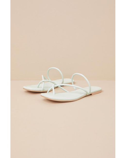 Dolce Vita Natural Leanna Cucumber Strappy Slide Sandals