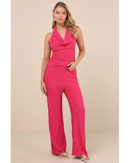 Lulus Cove Textured High-Rise Pants