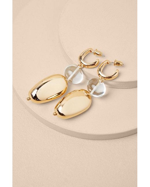 Lulus Natural Kylan Drop Statement Earrings