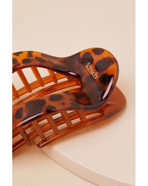 Kitsch Orange Flat Tortoiseshell Cloud Clip