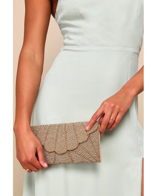 Lulus Natural Junipero Beaded Clutch