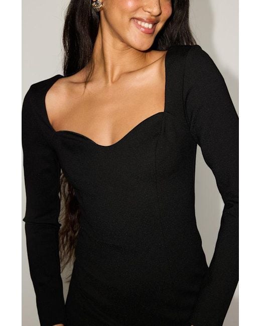 Lulus Black Samai Long Sleeve Bodycon Mini Dress