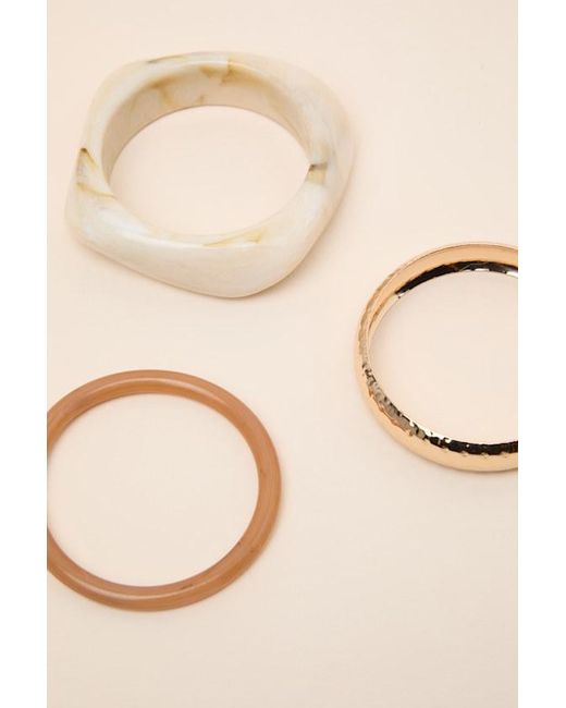 Lulus Brown Julla Multi Bangle Three-Piece Bracelet Set