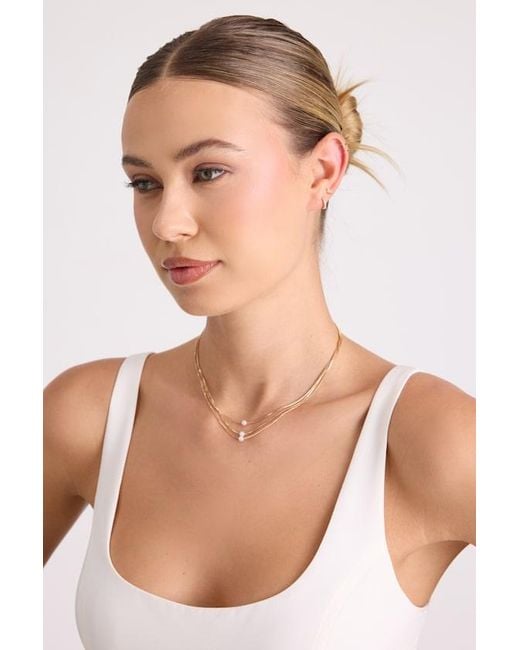 Lulus Natural Melania Pearl Layered Necklace